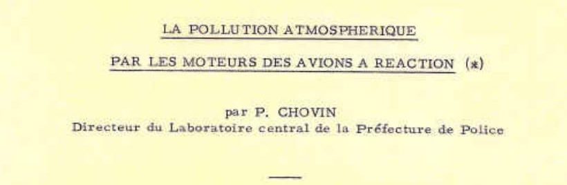 La Pollution Atmosphérique par les Avions